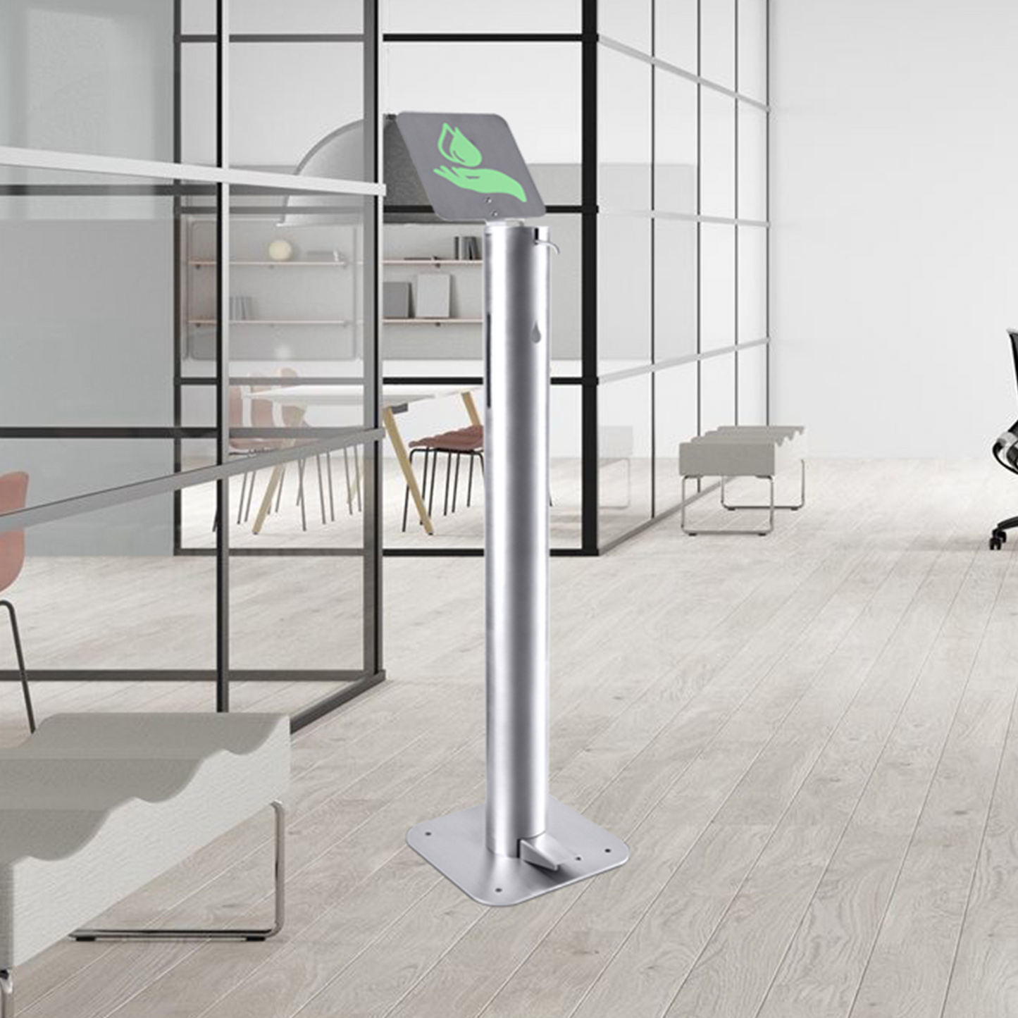 FOOT PEDAL HAND SANITIZER VANDAL PROOF STAND